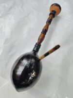 Handcrafted Hookah Showpiece Made of Wood and Terracotta - Image 3