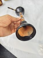 Handcrafted Hookah Showpiece Made of Wood and Terracotta