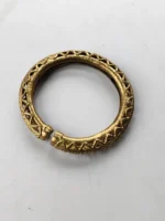 Tribal Dokra Brass Bracelet – Vintage Ethnic Design - Image 3