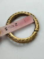 Tribal Dokra Brass Bracelet – Vintage Ethnic Design - Image 4