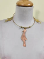 Brass Metal Necklace set bird style hasuli