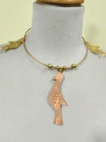 Brass Metal Necklace set bird style hasuli - Image 4