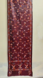 Maroon Floral Silk Kantha Stitch Stole – Handcrafted Elegance - Image 5