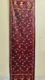 Maroon Floral Silk Kantha Stitch Stole – Handcrafted Elegance