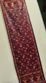 Maroon Floral Silk Kantha Stitch Stole – Handcrafted Elegance - Image 3