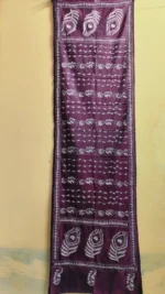 Light color Silk Kantha Stitch Stole – Floral Embroidery - Image 4