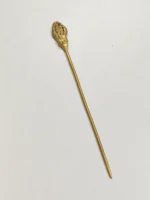 Handcrafted Dokra Brass Hair Pin – Lion Head Motif - Image 4