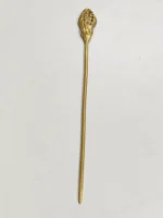 Handcrafted Dokra Brass Hair Pin – Lion Head Motif