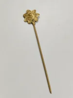 Handcrafted Dokra Brass Hair Pin – Floral Star Motif