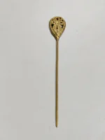 Handcrafted Dokra Brass Hair Pin – Teardrop Filigree Motif
