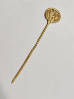 Handcrafted Dokra Brass Hair Pin – Geometric Floral Filigree Motif - Image 3