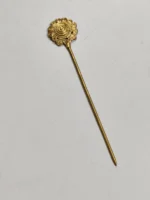Handcrafted Dokra Brass Hair Pin – Spiral Circular Filigree Motif - Image 4