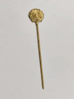 Handcrafted Dokra Brass Hair Pin – Spiral Circular Filigree Motif - Image 3