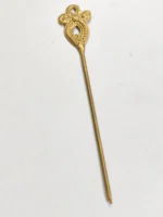Handcrafted Dokra Brass Hair Pin – Loop Filigree Motif