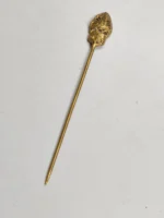 Handcrafted Dokra Brass Hair Pin – Skull Motif