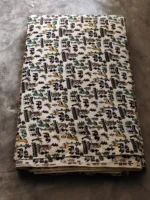 Printed Cotton Fabric – Folk Animal Motif Design  (By Meter) - Image 4