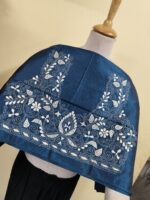 Silk Kantha Stitch Blouse Material – Elegant Floral Vine Embroidery - Image 2