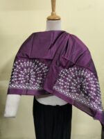 Silk Kantha Stitch Blouse Material – Tribal Folk Art Embroidery - Image 4