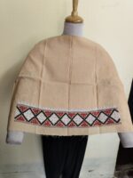 Gujarati Cotton Kantha Stitch Blouse Material - Hand Embroidery Beige