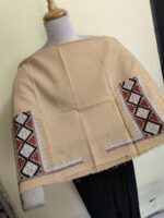 Gujarati Cotton Kantha Stitch Blouse Material - Hand Embroidery Beige - Image 5