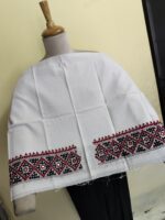 Gujarati Cotton Kantha Stitch Blouse Material (White Base) - Image 2