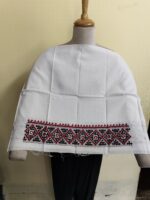 Gujarati Cotton Kantha Stitch Blouse Material (White Base)