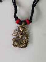 Handcrafted Pure Dokra Brass Pendant – Goddess Motif - Image 4