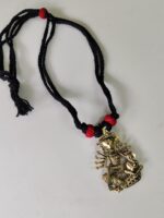 Handcrafted Pure Dokra Brass Pendant – Goddess Motif - Image 2