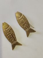 Handcrafted Brass Earrings – Fish Motif Design - Image 2
