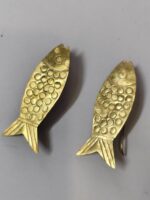 Handcrafted Brass Earrings – Fish Motif Design - Image 4