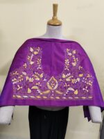 Silk Kantha Blouse Material –  Floral Vine Embroidery