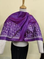 Premium Silk Kantha Stitch Blouse Piece (Purple) - Image 5