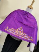 Silk Kantha Stitch Blouse Piece (Purple) - Image 3