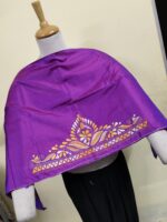 Silk Kantha Stitch Blouse Piece (Purple) - Image 2