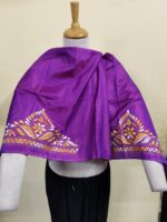 Silk Kantha Stitch Blouse Piece (Purple) - Image 5
