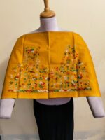 Premium Pure Cotton Kantha Blouse Material  – Motifs of traditional rural life