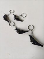 Handcrafted Buffalo Horn Bird Keychain with Powerful Whistle (quantity 4 piece)