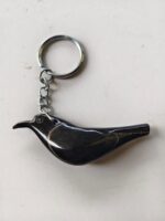 Handcrafted Buffalo Horn Bird Keychain with Powerful Whistle