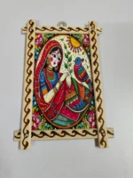 Handmade Bamboo & Wooden Photo Frame – Traditional Folk Art Design