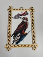 Handmade Bamboo & Wooden Photo Frame – Ornate Bird Art Design - Image 4