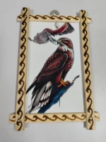 Handmade Bamboo & Wooden Photo Frame – Ornate Bird Art Design