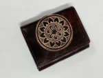 Handcrafted Premium Leather Wallet – Deep Embossed Mandala - Image 2