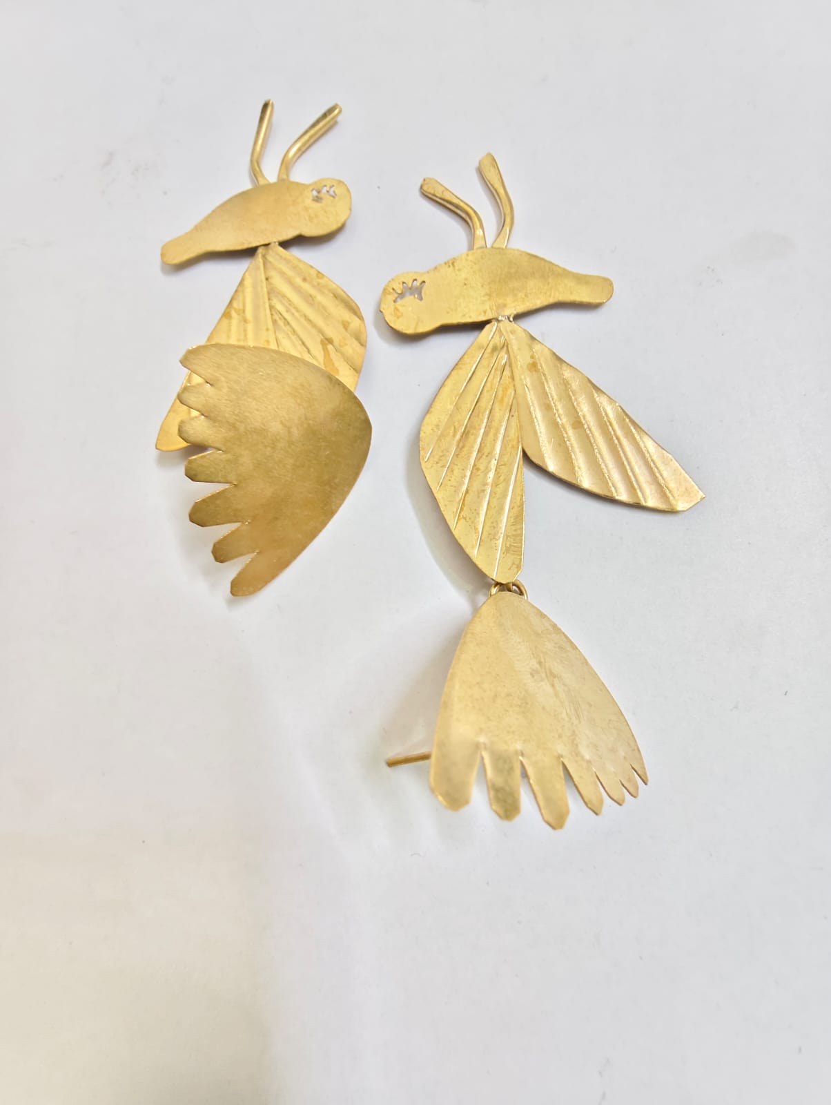 WhatsApp Image 2026-10-02 at 6.53.23 PM Handcrafted Brass Earrings – Tribal Insect Motif - Image 1