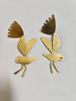 Handcrafted Brass Earrings – Tribal Insect Motif - Image 4