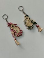 Jute-made bird-shaped keychains (Suitable for house and car keys) - Image 3