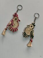 Jute-made bird-shaped keychains (Suitable for house and car keys) - Image 2